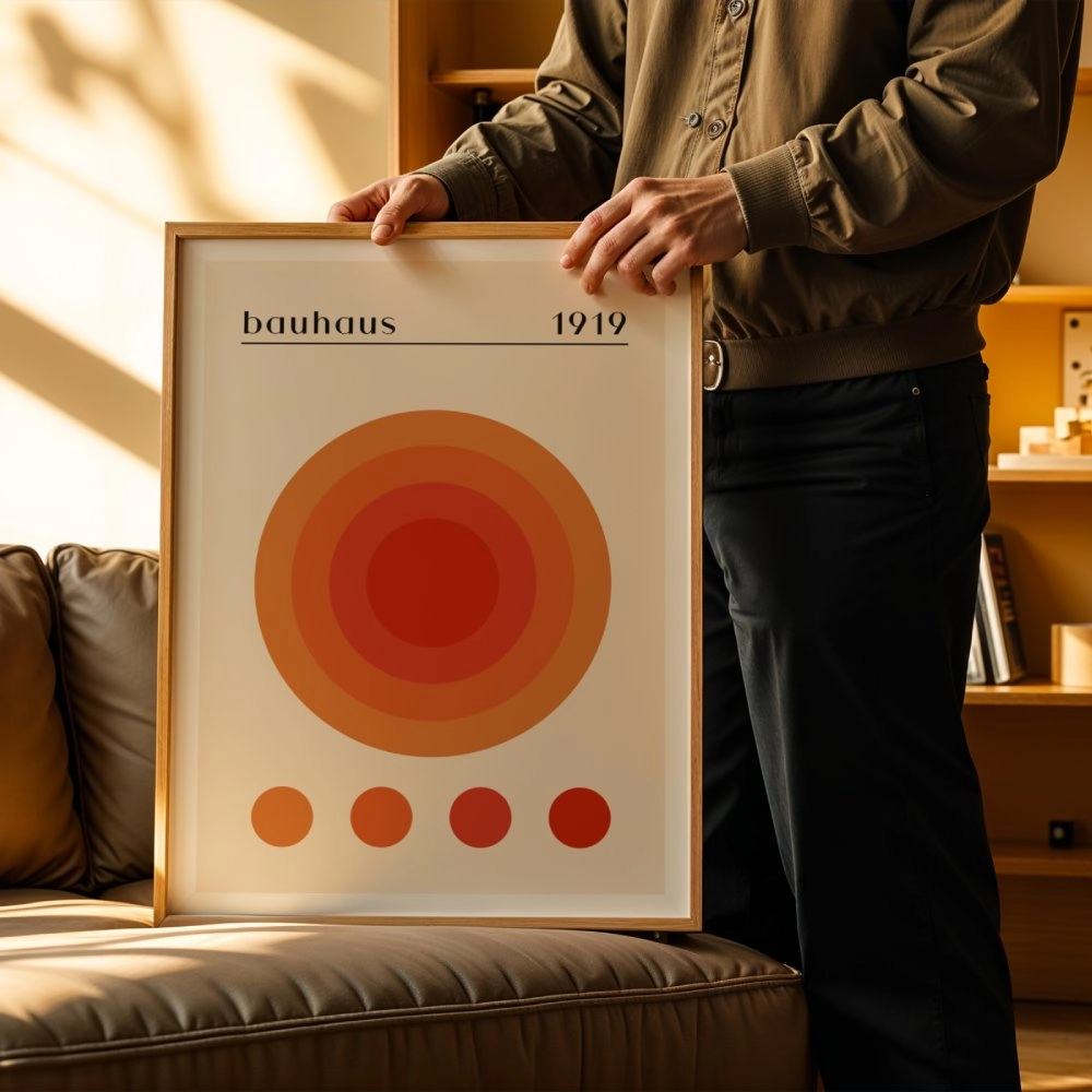 Πόστερ BAUHAUS ORANGE CIRCLES