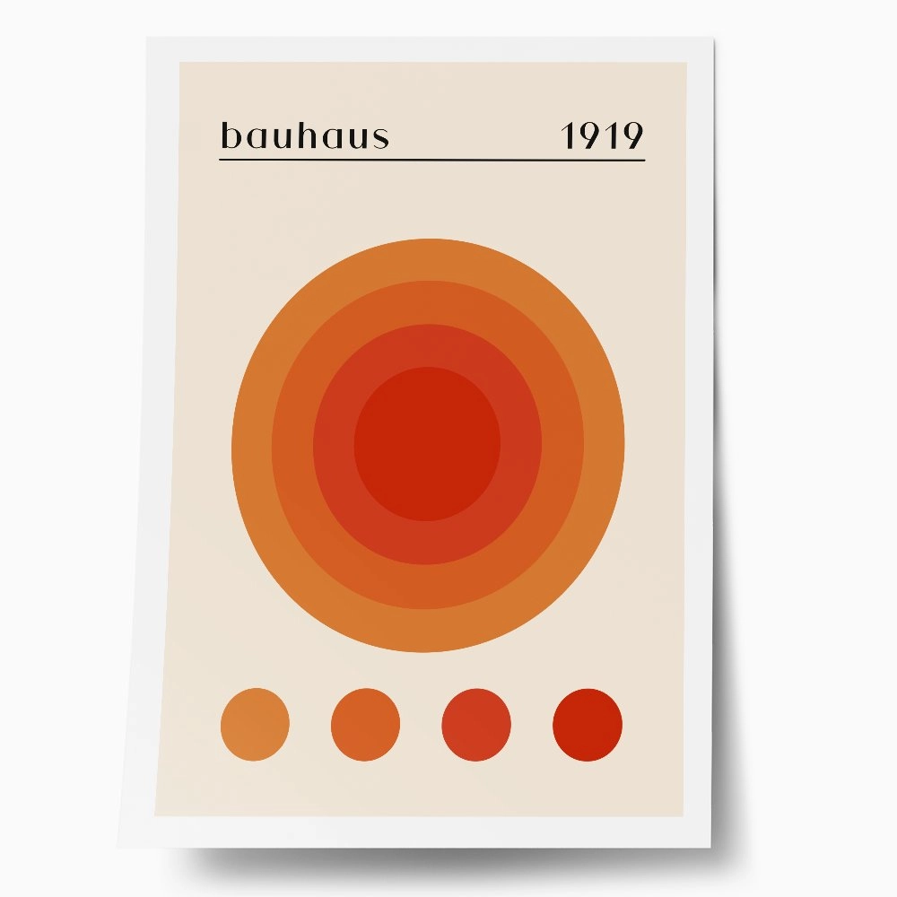 Πόστερ BAUHAUS ORANGE CIRCLES