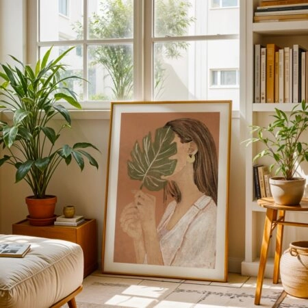 Πόστερ BOHO WOMAN WITH LEAF