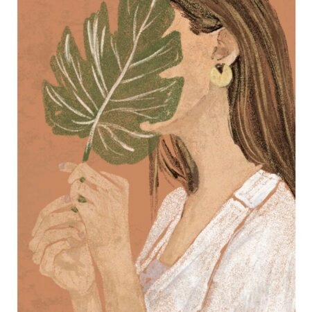 Πόστερ BOHO WOMAN WITH LEAF - Πορτραιτα - Φιγουρες Sticky 3