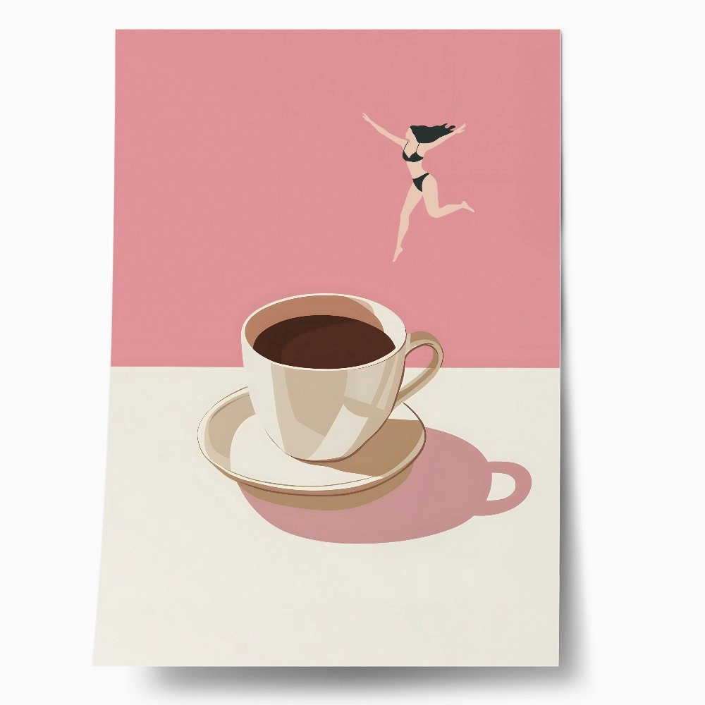 Πόστερ COFFEE DIVER PINK