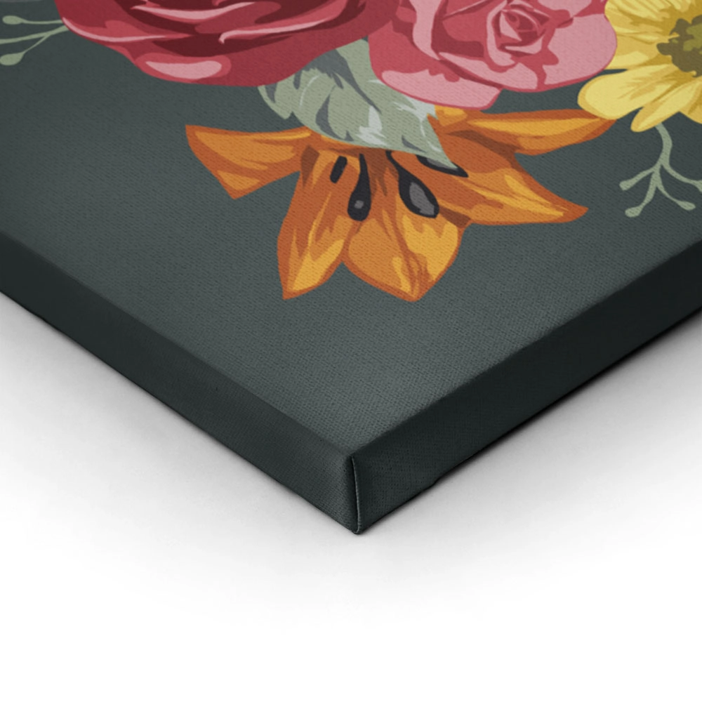 Σετ Τριπτυχος Πινακας σε καμβά FLORAL VIBES
