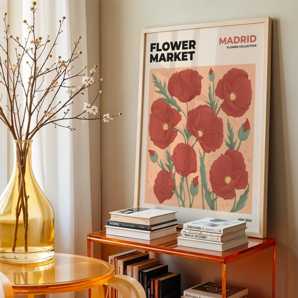 Πόστερ FLOWER MARKET MADRID