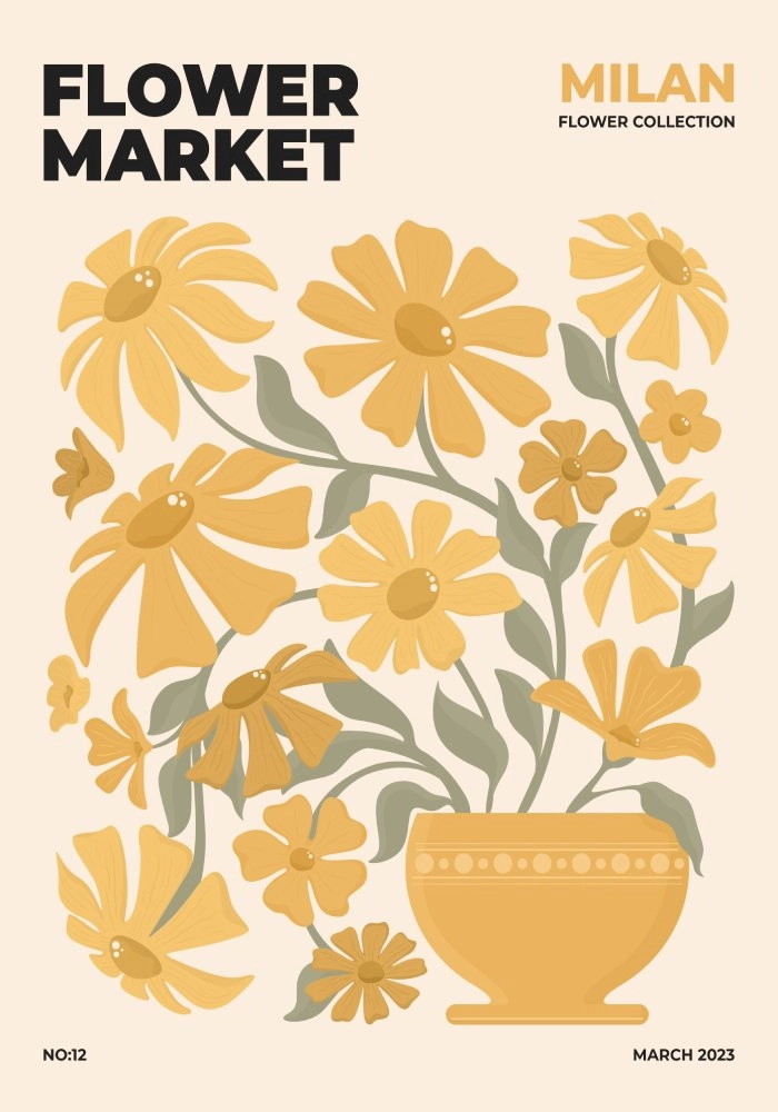 Πόστερ FLOWER MARKET MILAN