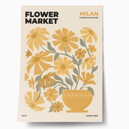 Πόστερ FLOWER MARKET MILAN - Botanical - Λουλούδια Sticky 1