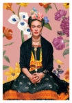 Πόστερ FRIDA KAHLO ON PINK FLORAL