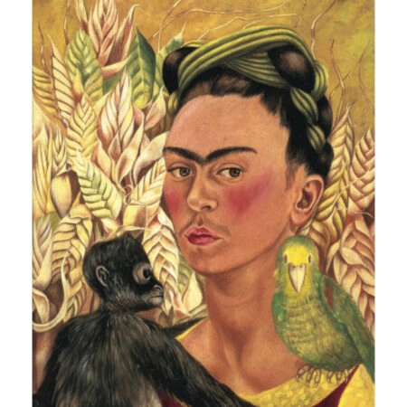 Πόστερ FRIDA KAHLO - SELF PORTRAIT WITH MONKEY AND PARROT - Διασημοι Ζωγραφοι Sticky 3
