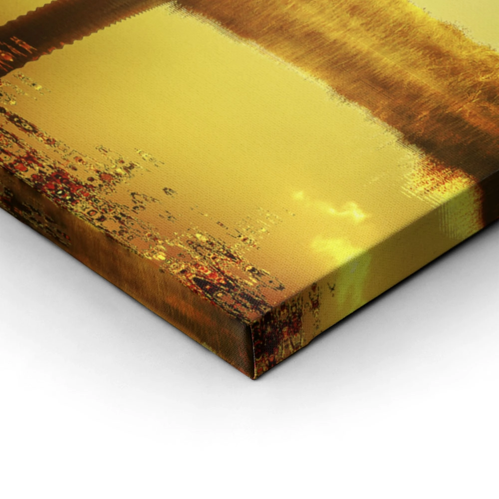 Σετ Δίπτυχος Πινακας σε καμβά GOLDEN PLANET