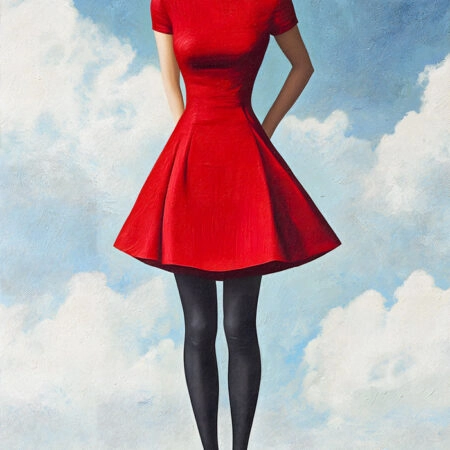 Πινακας σε καμβά HEADLESS WOMAN IN RED DRESS RETRO DREAMSCAPE - Μοδα και Διασκεδαση Sticky 6
