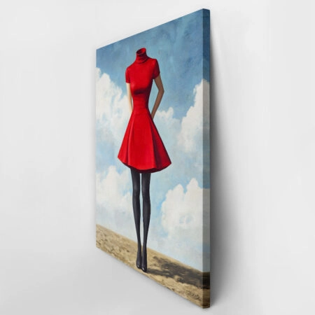 Πινακας σε καμβά HEADLESS WOMAN IN RED DRESS RETRO DREAMSCAPE - Μοδα και Διασκεδαση Sticky 3