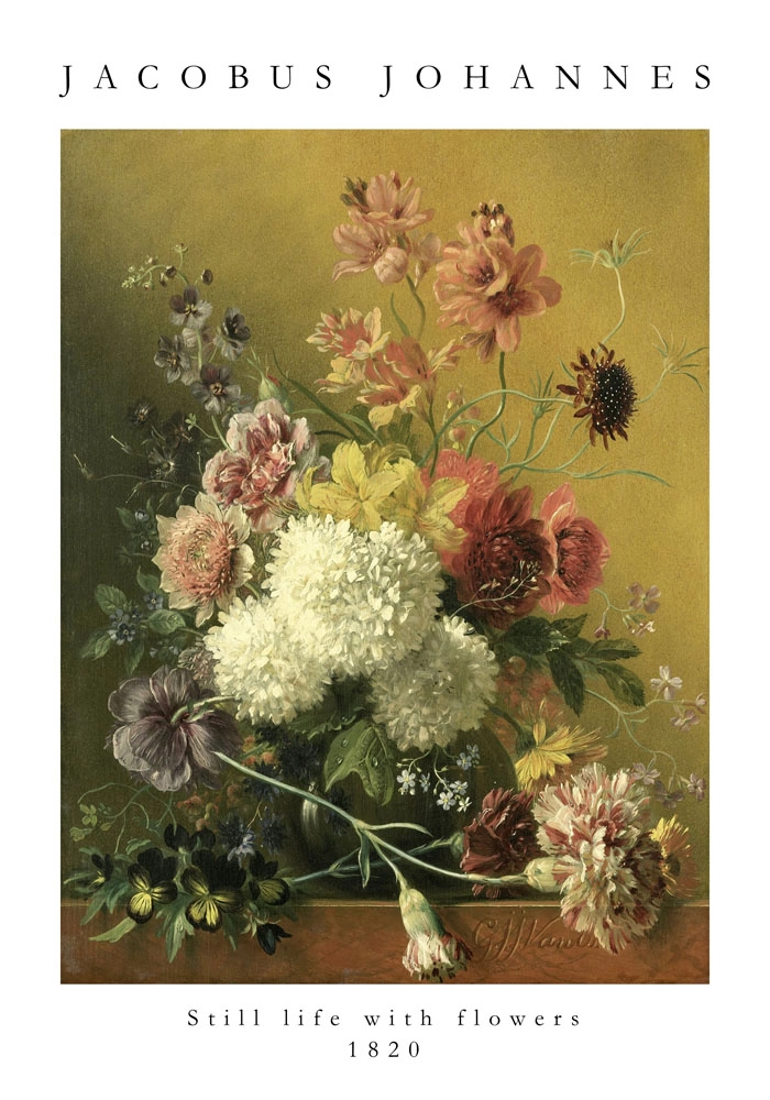 Πόστερ JACOBUS JOHANNES - STILL LIFE WITH FLOWERS