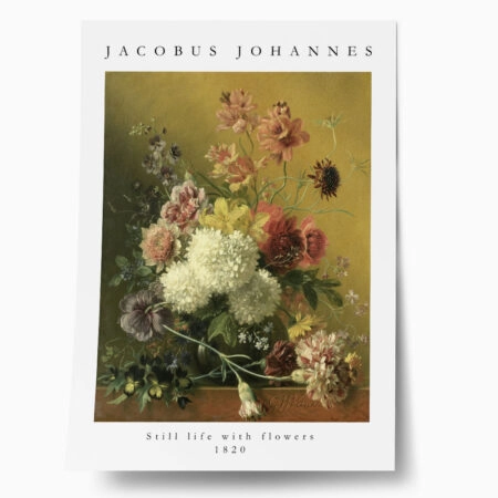 Πόστερ JACOBUS JOHANNES - STILL LIFE WITH FLOWERS - Διασημοι Ζωγραφοι Sticky 1