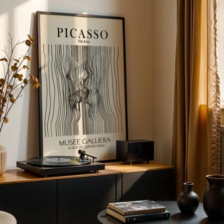 Πόστερ PICASSO - THE KISS LINEART