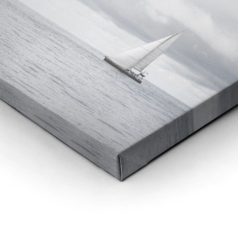 Σετ Δίπτυχος Πινακας σε καμβά SEAGULLS AND BOAT