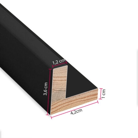 Κορνίζα ΣΚΟΤΙΑ 1,2cm ΜΑΥΡΟ ΜΑΤ - Κορνιζες custom Sticky 2