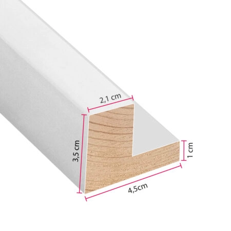 Κορνίζα ΣΚΟΤΙΑ 2,1cm ΛΕΥΚΟ ΜΑΤ - Κορνιζες custom Sticky 2
