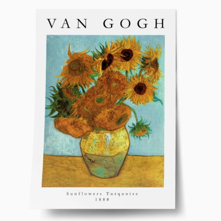 Πόστερ VAN GOGH - SUNFLOWERS TURQUOISE - Posters Sticky 1