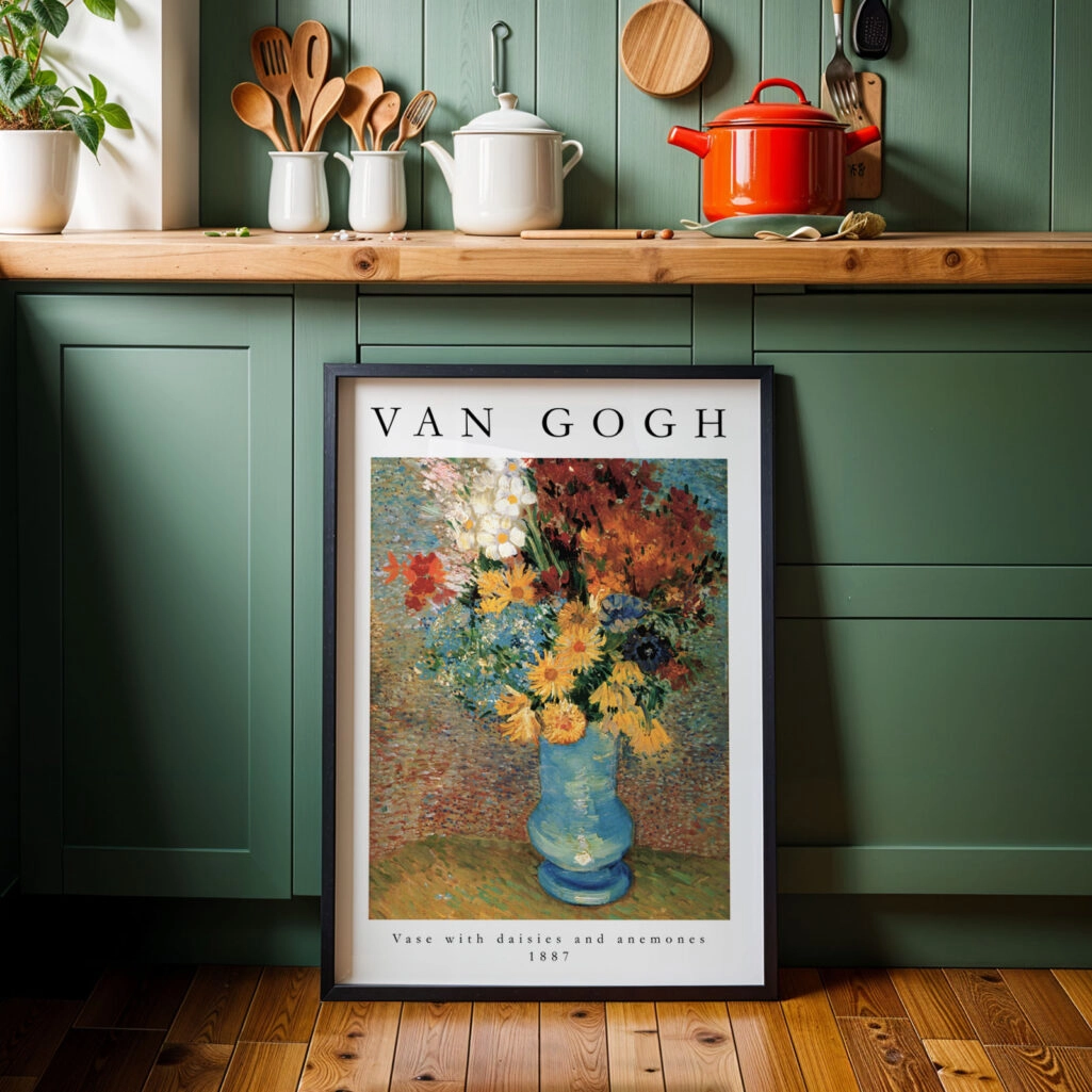 Πόστερ VAN GOGH - VASE WITH DAISIES AND ANEMONES
