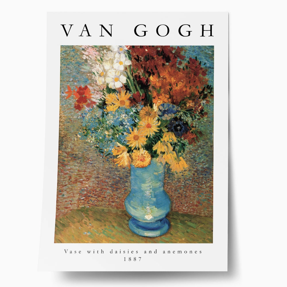 Πόστερ VAN GOGH - VASE WITH DAISIES AND ANEMONES