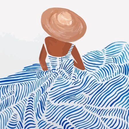 Πόστερ WAVES SUMMER DRESS - Πορτραιτα - Φιγουρες Sticky 3