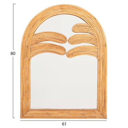 ΚΑΘΡΕΠΤΗΣ ΤΟΙΧΟΥ REFLECT HM4366 ΦΥΣΙΚΟ RATTAN 61x5x80Υεκ. - Καθρέπτες Sticky 1