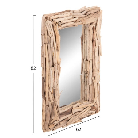 ΚΑΘΡΕΠΤΗΣ ΤΟΙΧΟΥ TWIGS HM4440 DRIFTWOOD ΣΕ ΦΥΣΙΚΟ ΧΡΩΜΑ 62x10x82Υεκ. - Καθρέπτες Sticky 1