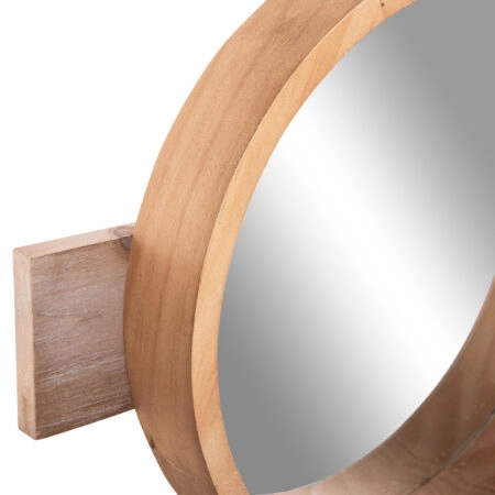 ΚΑΘΡΕΠΤΗΣ ΤΟΙΧΟΥ ΣΤΡΟΓΓΥΛΟΣ SCUTTLE HM4222 FIR WOOD&MDF-BLACK METAL 80x6,5x30,5Υεκ. - Καθρέπτες Sticky 4