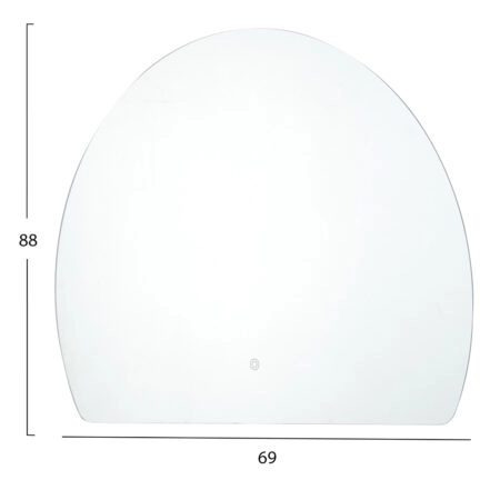 ΚΑΘΡΕΠΤΗΣ TOIXOY ΣΕΙΡΑ TORCH HM4491 ΧΩΡΙΣ ΠΛΑΙΣΙΟ-LED ΟΠΙΣΘΙΟΣ ΦΩΤΙΣΜΟΣ 89x69Υεκ. - Καθρέπτες Sticky 1