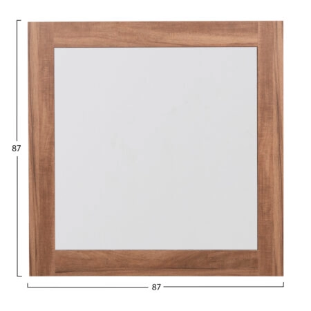 ΚΑΘΡΕΠΤΗΣ TOIXOY ΤΕΤΡΑΓΩΝΟΣ ΣΕΙΡΑ HARRY HM4485.01 ΜΕΛΑΜΙΝΗ ΦΥΣΙΚΟ ΞΥΛΟΥ 87x2(πάχος)x87εκ. - Καθρέπτες Sticky 1