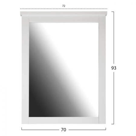 ΚΑΘΡΕΠΤΗΣ ΤΟΥΑΛΕΤΑΣ ROSEMARY HM314.05 ΛΕΥΚΟΣ 72X93 εκ. - Καθρέπτες Sticky 1