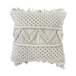 KAIA ΔΙΑΚΟΣΜΗΤΙΚΟ ΜΑΞΙΛΑΡΙ MACRAME 45x45 ΒΑΜΒΑΚΙ IVORY POLYESTER