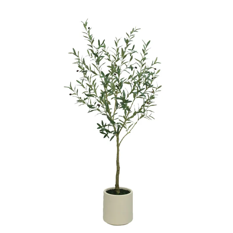 ΤΕΧΝΗΤΟ ΔΕΝΤΡΟ ΕΛΙΑ ΠΡΑΣΙΝΟ ΣΕ ΚΑΣΠΩ - ΥΨΟΣ 180cm