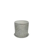 STONE POLYRESIN ΚΑΣΠΩ ΜΕ ΠΙΑΤΟ ΓΚΡΙ ΦΘΑΡΜΕΝΟΣ ΒΡΑΧΟΣ ΜΙΚΡΟ - Φ28x28cm