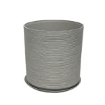 STONE POLYRESIN ΚΑΣΠΩ ΜΕ ΠΙΑΤΟ ΓΚΡΙ ΠΑΛΙΟ ΠΗΛΙΝΟ ΜΕΓΑΛΟ - Φ43x43.5cm