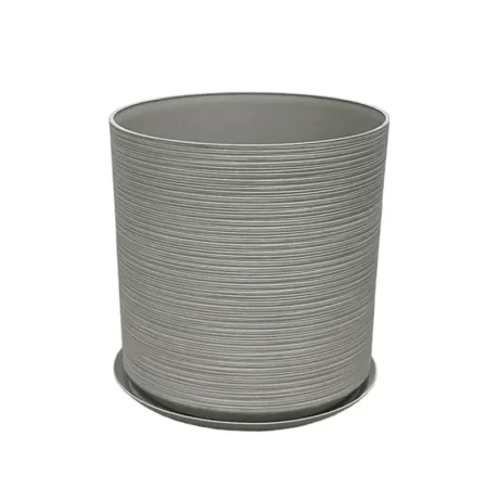 STONE POLYRESIN ΚΑΣΠΩ ΜΕ ΠΙΑΤΟ ΓΚΡΙ ΠΑΛΙΟ ΠΗΛΙΝΟ ΜΕΓΑΛΟ - Φ43x43.5cm