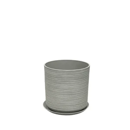 STONE POLYRESIN ΚΑΣΠΩ ΜΕ ΠΙΑΤΟ ΓΚΡΙ ΠΑΛΙΟ ΠΗΛΙΝΟ ΜΙΚΡΟ - Φ28x28cm - Κασπω