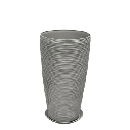 STONE POLYRESIN ΚΑΣΠΩ ΜΕ ΠΙΑΤΟ ΓΚΡΙ ΠΑΛΙΟ ΠΗΛΙΝΟ ΜΕΣΑΙΟ - Φ32x58cm - Κασπω