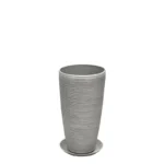 STONE POLYRESIN ΚΑΣΠΩ ΜΕ ΠΙΑΤΟ ΓΚΡΙ ΠΑΛΙΟ ΠΗΛΙΝΟ ΜΙΚΡΟ - Φ23x42cm
