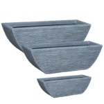 ΚΑΣΠΩ FIBERCLAY ΣΕΤ/3 ΓΚΡΙ ANOIXTO ΖΑΡΝΤΙΝΙΕΡΑ-ΓΡΑΜΜΩΣΕΙΣ S:60x18x18, M:70x24x23, L:80x30x27cm