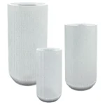 ΚΑΣΠΩ FIBERCLAY ΣΕΤ/3 ΛΕΥΚΟ ΓΡΑΝΙΤΗ ΚΟΛΩΝΑ S:Φ26x50, M:Φ33x63, L:Φ41x78cm
