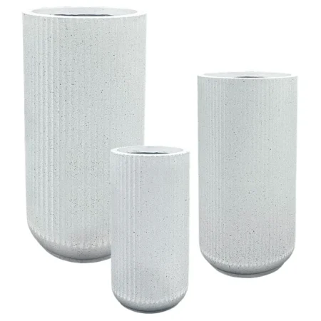 ΚΑΣΠΩ FIBERCLAY ΣΕΤ/3 ΛΕΥΚΟ ΓΡΑΝΙΤΗ ΚΟΛΩΝΑ S:Φ26x50, M:Φ33x63, L:Φ41x78cm - Κασπω