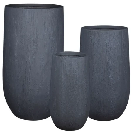 ΚΑΣΠΩ FIBERCLAY ΣΕΤ/3 ΑΝΘΡΑΚΙ ΚΟΡΜΟΣ-ΒΑΡΕΛΙ S:Φ33x60, M:Φ42x75, L:Φ53x95cm - Κασπω