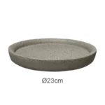 ΠΙΑΤΟ FIBER CLAY ΜΟΚΚΑ-ΜΠΕΖ ΓΡΑΝΙΤΗ ΣΤΡΟΓΓΥΛΟ ΓΙΑ ΚΑΣΠΩ - Φ23x3.5cm