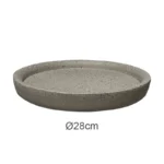 ΠΙΑΤΟ FIBER CLAY ΜΟΚΚΑ-ΜΠΕΖ ΓΡΑΝΙΤΗ ΣΤΡΟΓΓΥΛΟ ΓΙΑ ΚΑΣΠΩ - Φ28x3.5cm