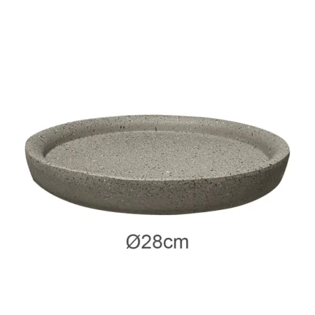 ΠΙΑΤΟ FIBER CLAY ΜΟΚΚΑ-ΜΠΕΖ ΓΡΑΝΙΤΗ ΣΤΡΟΓΓΥΛΟ ΓΙΑ ΚΑΣΠΩ - Φ28x3.5cm - Κασπω