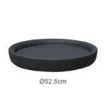 ΠΙΑΤΟ FIBER CLAY ΑΝΘΡΑΚΙ ΓΡΑΝΙΤΗ ΣΤΡΟΓΓΥΛΟ ΓΙΑ ΚΑΣΠΩ - Φ52.5x4.5cm