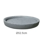 ΠΙΑΤΟ FIBER CLAY ΓΚΡΙ ΓΡΑΝΙΤΗ ΣΤΡΟΓΓΥΛΟ ΓΙΑ ΚΑΣΠΩ - Φ52.5x4.5cm