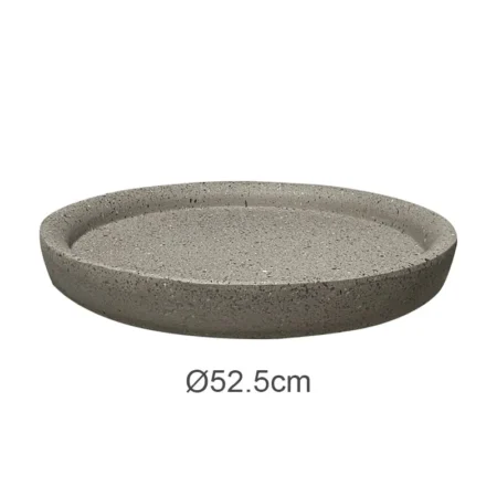 ΠΙΑΤΟ FIBER CLAY ΜΟΚΚΑ-ΜΠΕΖ ΓΡΑΝΙΤΗ ΣΤΡΟΓΓΥΛΟ ΓΙΑ ΚΑΣΠΩ - Φ52.5x4.5cm