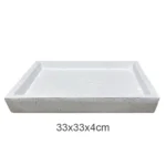 ΠΙΑΤΟ FIBER CLAY ΛΕΥΚΟ ΓΡΑΝΙΤΗ ΤΕΤΡΑΓΩΝΟ ΓΙΑ ΚΑΣΠΩ - 33x33x4cm