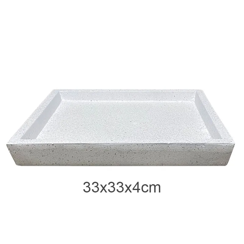 ΠΙΑΤΟ FIBER CLAY ΛΕΥΚΟ ΓΡΑΝΙΤΗ ΤΕΤΡΑΓΩΝΟ ΓΙΑ ΚΑΣΠΩ - 33x33x4cm